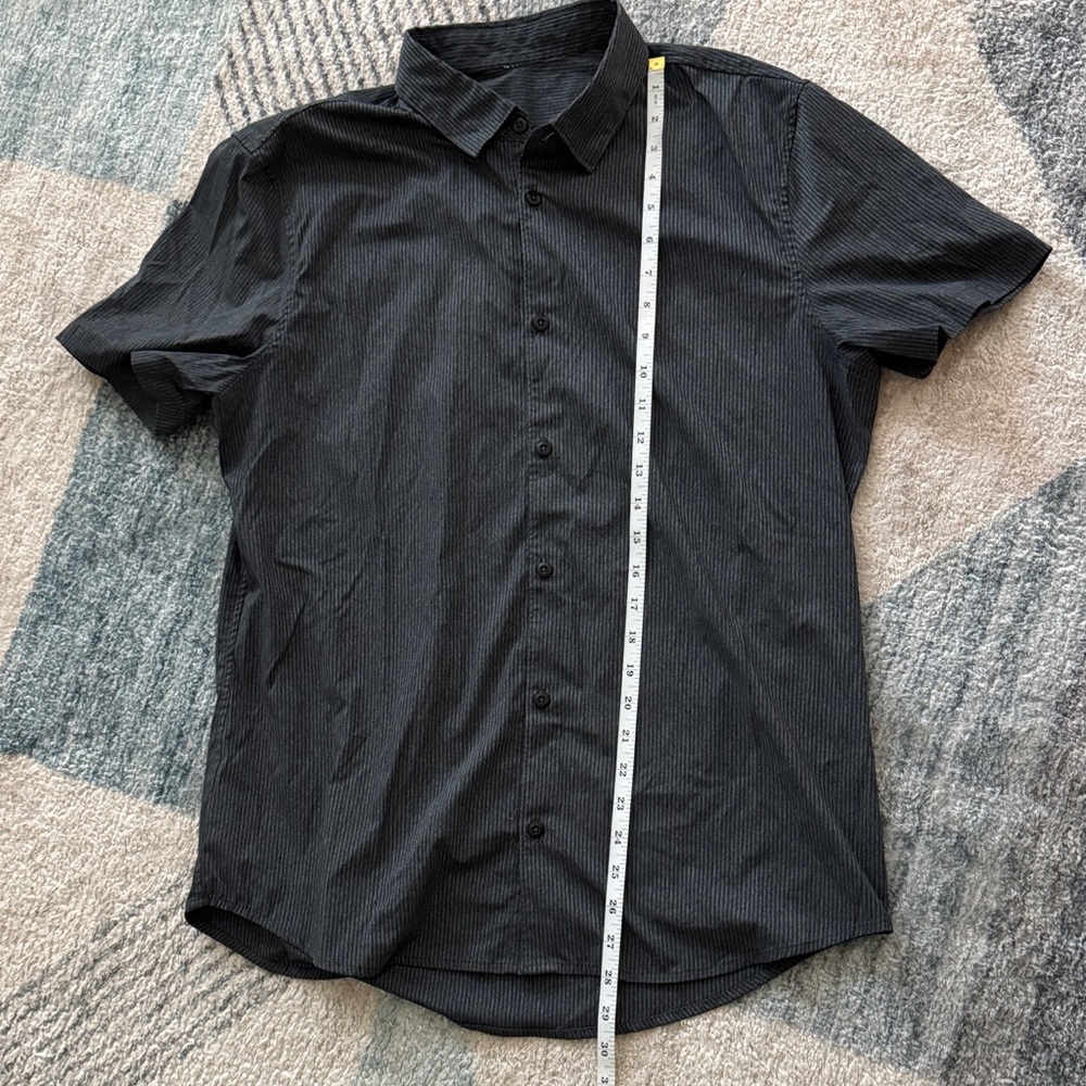 lululemon athletica Men's Dark Striped Button Down Shirt